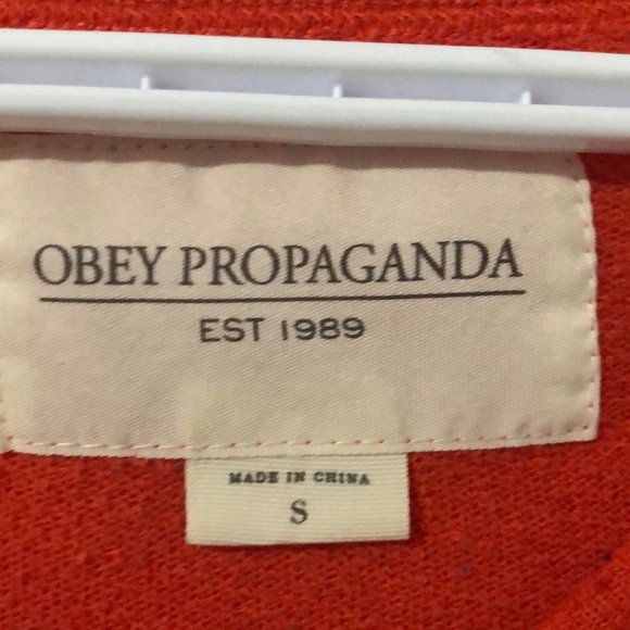 Orange OBEY light sweater - Picture 3 of 3